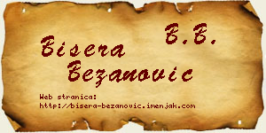 Bisera Bežanović vizit kartica